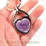 Purple Yorkie Keychain Puppy Cut