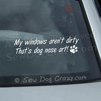 Dog Nose Art Car Window Sticker