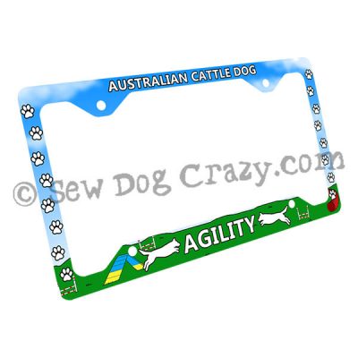 Australian Cattle Dog Agility License Plate Frame