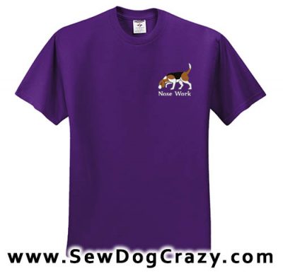 Embroidered Beagle Nose Work Tshirt