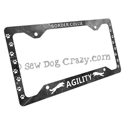 Border Collie Agility License Plate Frame