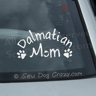 Dalmatian Mom Car Window Sticker