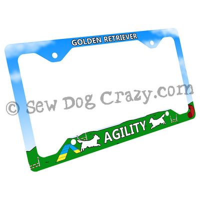 Golden Agility License Plate Frame