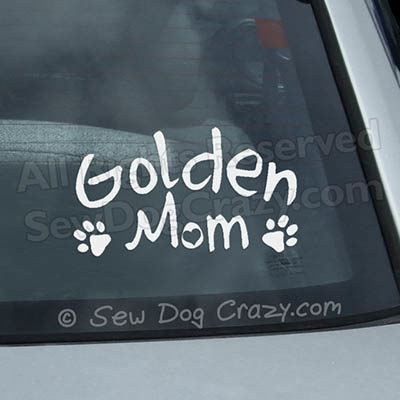 Golden Retriever Mom Car Window Sticker