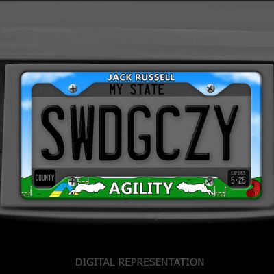 Jack Russell Agility License Plate Frame