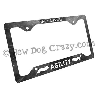 Jack Russell Terrier Agility License Plate Frame