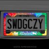 Tie Dye Sheltie Agility License Plate Frame