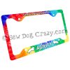 Tie Dye Sheltie Agility License Plate Frame