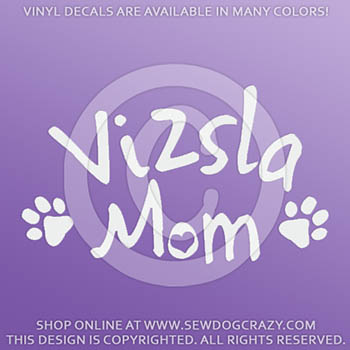 Vinyl Vizsla Mom Stickers
