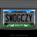 Standard Poodle Agility License Plate Frame