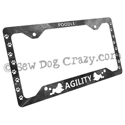 Toy Poodle Agility License Plate Frame