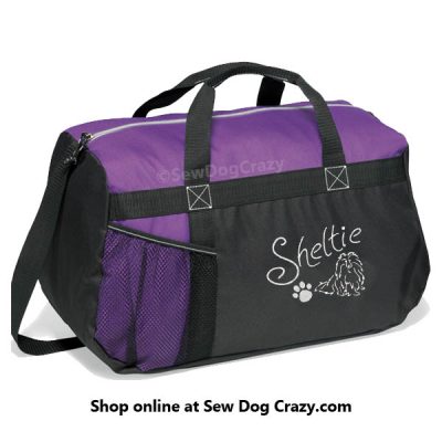 Embroidered Sheltie Duffel Bag