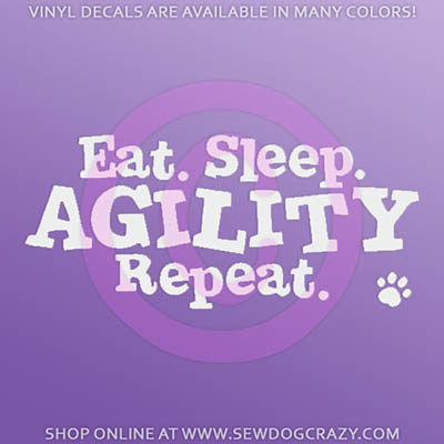 Eat Sleep Agility Car Decals
