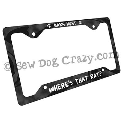 Where's that rat Barn Hunt license plate frame