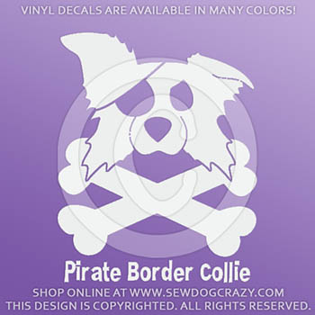 Pirate Border Collie Decals