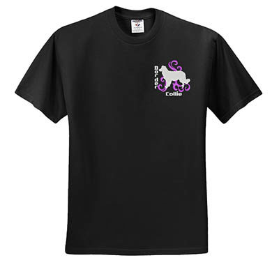 Embroidered Border Collie T-Shirt