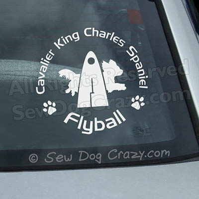 Cavalier King Charles Spaniel Flyball Decal