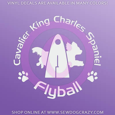 Cavalier King Charles Spaniel Flyball Sticker