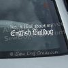 Funny English Bulldog Car Window Sticker