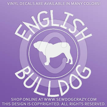 Vinyl English Bulldog Decals