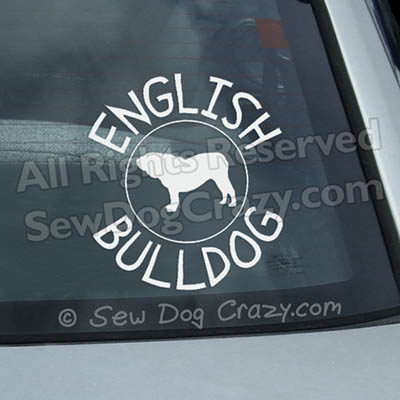 English bulldog Window Sticker
