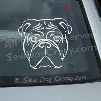 Bulldog Window Stickers
