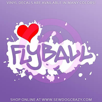 Love Flyball Car Decal