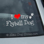 I Love My Flyball Dog car Window sticker
