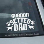 Gordon Setter Dad Car Window Sticker