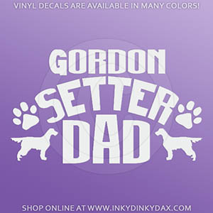 Gordon Setter Dad Car Sticker
