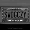 Gray Agility Iceland Sheepdog License Plate Frame