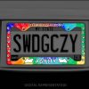 Tie Dye Agility Iceland Sheepdog License Plate Frame