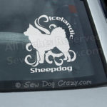 Icelandic Sheepdog Car Window Sticker