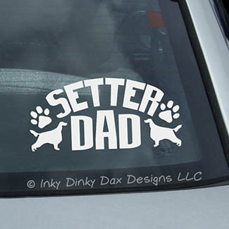 Irish Setter Dad Car Window Sticker