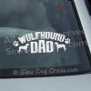 Irish Wolfhound Dad Car Window Sticker