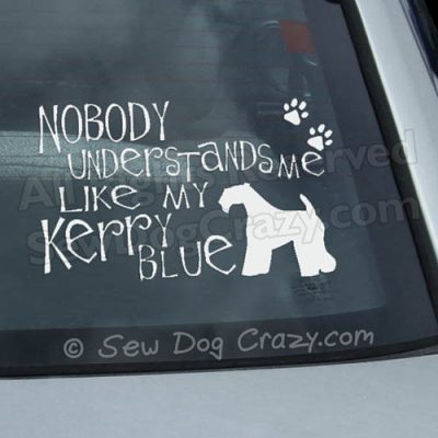 Kerry Blue Terrier Car Window Sticker