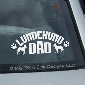 Lundehund Dad Car Window Sticker