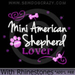 Rhinestones Mini American Shepherd Shirts