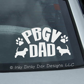 PBGV Dad Car Window Sticker