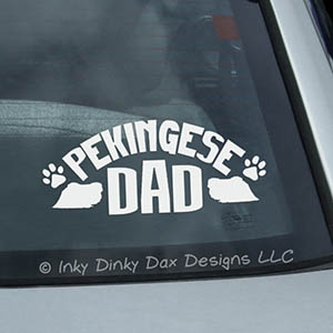 Pekingese Dad Car Window Sticker