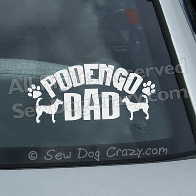 Portuguese Podengo Dad Window Decals