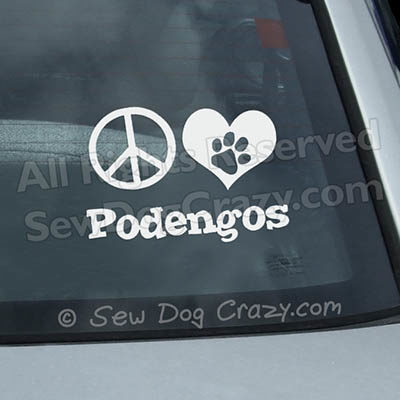 Portuguese Podengo Car Window Sticker