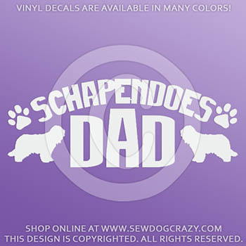 Schapendoes Dad Dutch Sheepdog Decals