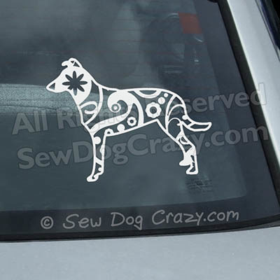 Paisley Smooth Collie Car Window Sticker