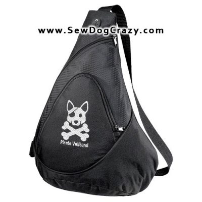 Embroidered Pirate Vallhund Bag