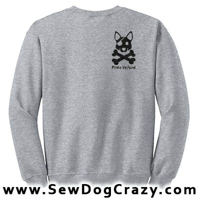 Embroidered Pirate Vallhund Sweatshirt