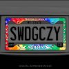 Tie Dye Agility Xolo License Plate Frame