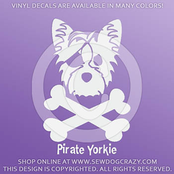 Pirate Yorkie Decals