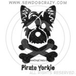 Embroidered Pirate Yorkie Shirts