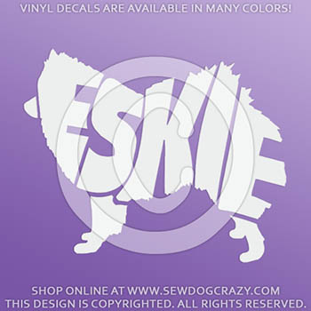 American Eskimo Dog Vinyl Sticker